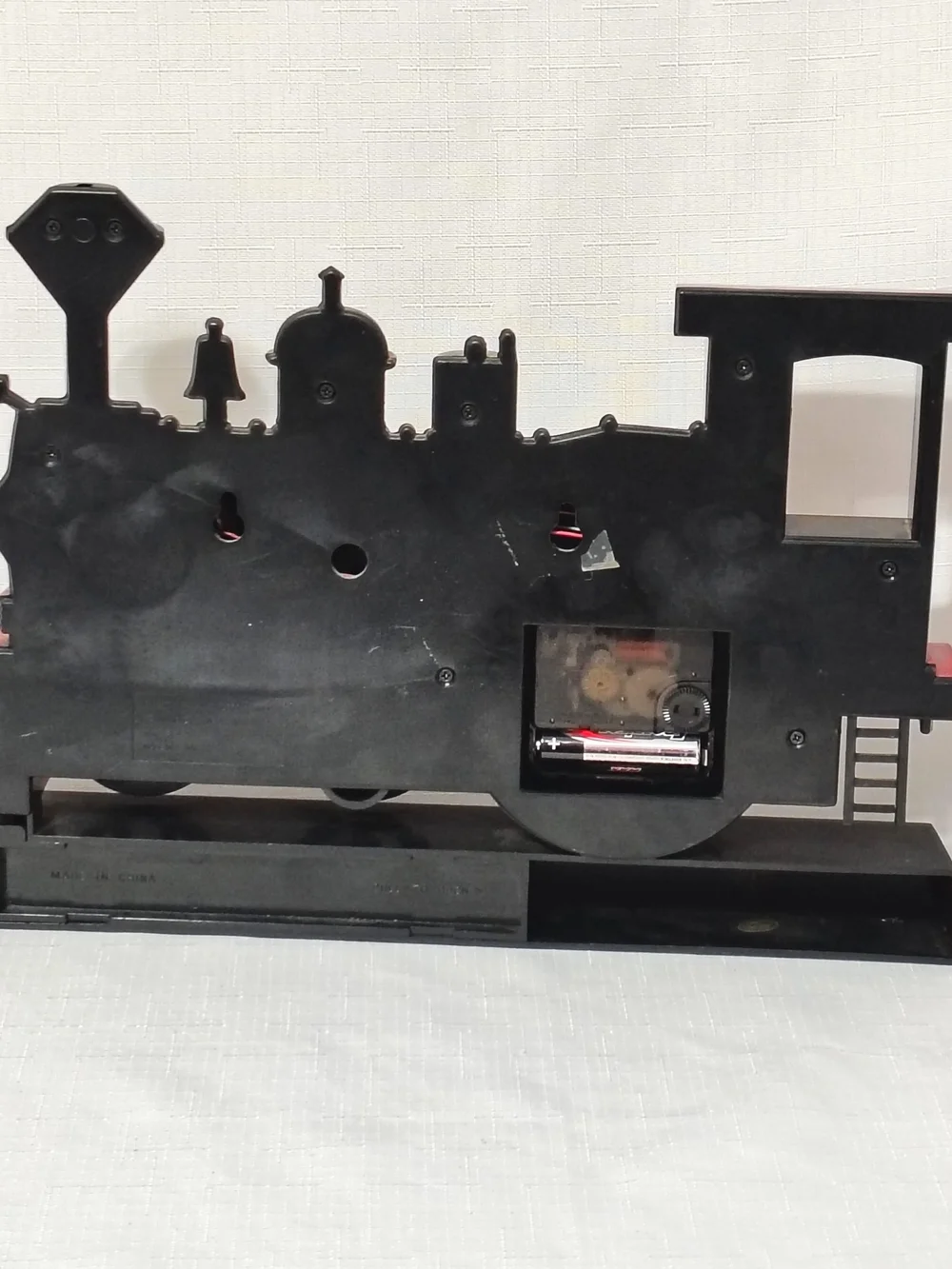 Choo Choo Train Locamotive Wall Clock 1997 MSR Imports Lights Sound See Video